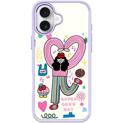 Dopamine Girl Pattern Magnetic Phone Case, For iPhone 17 Pro Max, For iPhone 17 Pro, For iPhone 17, For iPhone Air