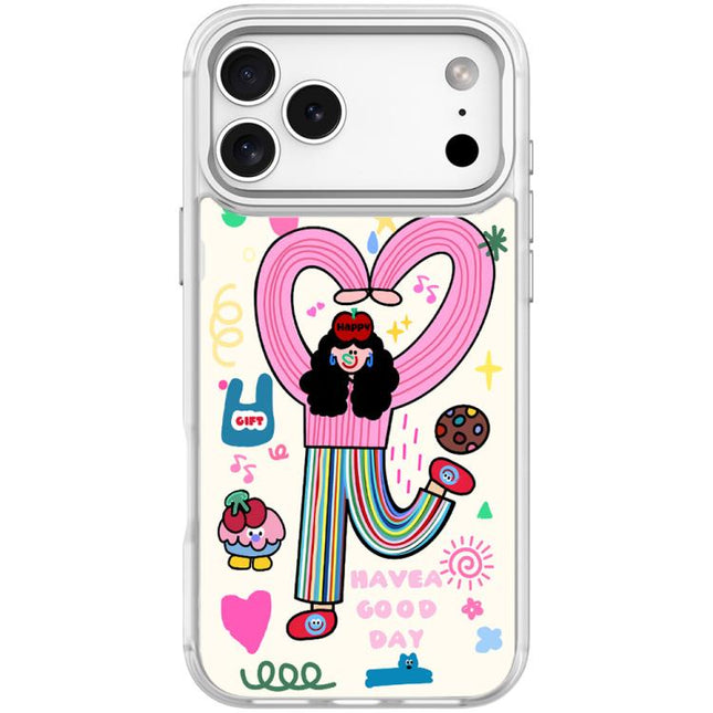 Dopamine Girl Pattern Magnetic Phone Case, For iPhone 17 Pro Max, For iPhone 17 Pro, For iPhone 17, For iPhone Air