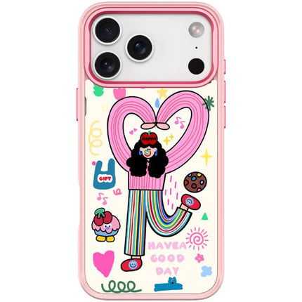 Dopamine Girl Pattern Magnetic Phone Case, For iPhone 17 Pro Max, For iPhone 17 Pro, For iPhone 17, For iPhone Air