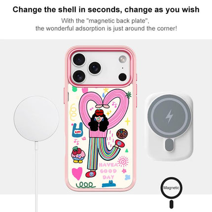 Dopamine Girl Pattern Magnetic Phone Case, For iPhone 17 Pro Max, For iPhone 17 Pro, For iPhone 17, For iPhone Air