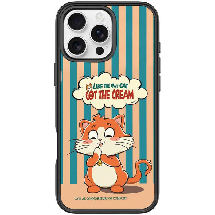 Adorable Bell Cat Pattern Magnetic Phone Case, For iPhone 16 Pro Max, For iPhone 16 Pro, For iPhone 15 Pro Max, For iPhone 15 Pro