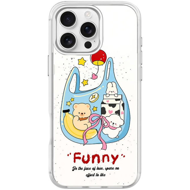Adorable Handbag Bear Pattern Magnetic Phone Case, For iPhone 16 Pro Max, For iPhone 16 Pro, For iPhone 16 Plus, For iPhone 16