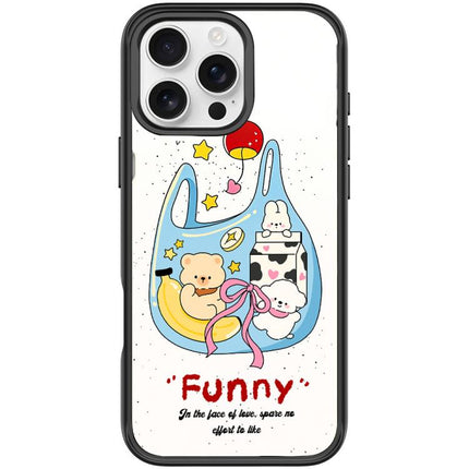 Adorable Handbag Bear Pattern Magnetic Phone Case, For iPhone 16 Pro Max, For iPhone 16 Pro, For iPhone 16 Plus, For iPhone 16