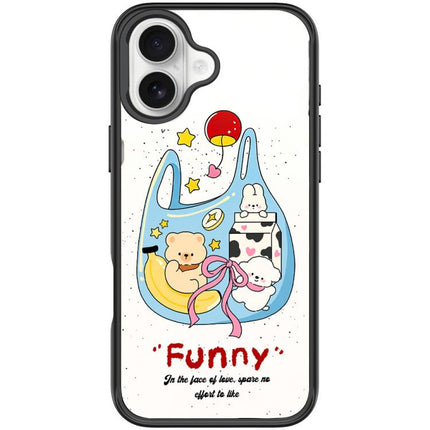 Adorable Handbag Bear Pattern Magnetic Phone Case, For iPhone 16 Pro Max, For iPhone 16 Pro, For iPhone 16 Plus, For iPhone 16