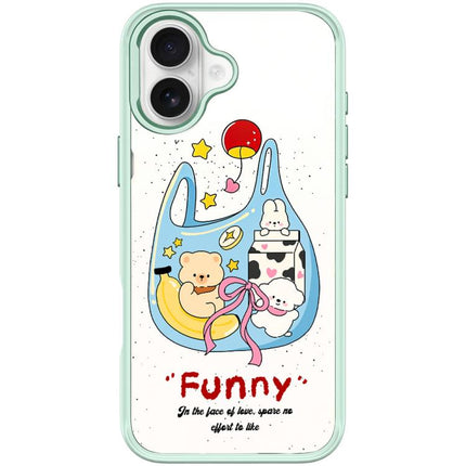 Adorable Handbag Bear Pattern Magnetic Phone Case, For iPhone 16 Pro Max, For iPhone 16 Pro, For iPhone 16 Plus, For iPhone 16