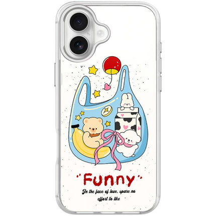 Adorable Handbag Bear Pattern Magnetic Phone Case, For iPhone 16 Pro Max, For iPhone 16 Pro, For iPhone 16 Plus, For iPhone 16