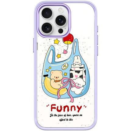 Adorable Handbag Bear Pattern Magnetic Phone Case, For iPhone 15 Pro Max, For iPhone 15 Pro
