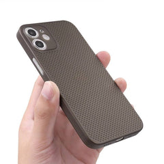 Funda protectora de polipropileno transpirable a prueba de golpes para iPhone 12 mini, iPhone 12, iPhone 12 Pro Max