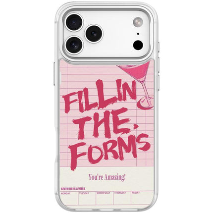 Cocktail and Text Pattern Magnetic Phone Case, For iPhone 17 Pro Max, For iPhone 17 Pro, For iPhone 17, For iPhone Air