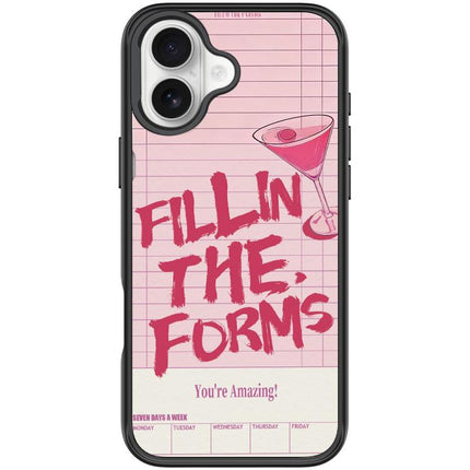 Cocktail and Text Pattern Magnetic Phone Case, For iPhone 17 Pro Max, For iPhone 17 Pro, For iPhone 17, For iPhone Air