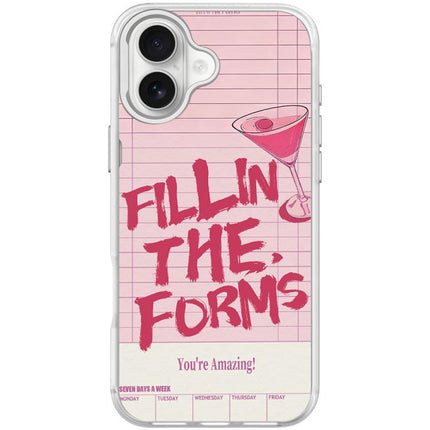 Cocktail and Text Pattern Magnetic Phone Case, For iPhone 17 Pro Max, For iPhone 17 Pro, For iPhone 17, For iPhone Air