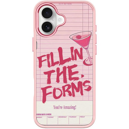 Cocktail and Text Pattern Magnetic Phone Case, For iPhone 17 Pro Max, For iPhone 17 Pro, For iPhone 17, For iPhone Air