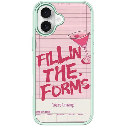 Cocktail and Text Pattern Magnetic Phone Case, For iPhone 17 Pro Max, For iPhone 17 Pro, For iPhone 17, For iPhone Air