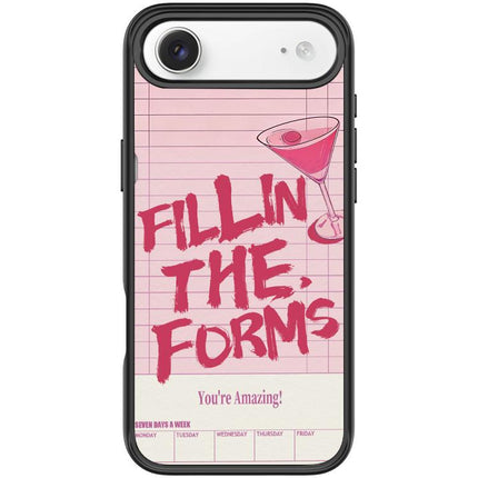 Cocktail and Text Pattern Magnetic Phone Case, For iPhone 17 Pro Max, For iPhone 17 Pro, For iPhone 17, For iPhone Air