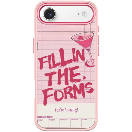 Cocktail and Text Pattern Magnetic Phone Case, For iPhone 17 Pro Max, For iPhone 17 Pro, For iPhone 17, For iPhone Air