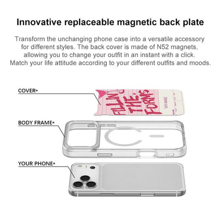 Cocktail and Text Pattern Magnetic Phone Case, For iPhone 17 Pro Max, For iPhone 17 Pro, For iPhone 17, For iPhone Air