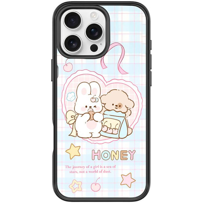 Adorable Love Rabbit Pattern Magnetic Phone Case, For iPhone 16 Pro Max, For iPhone 16 Pro, For iPhone 16 Plus, For iPhone 16