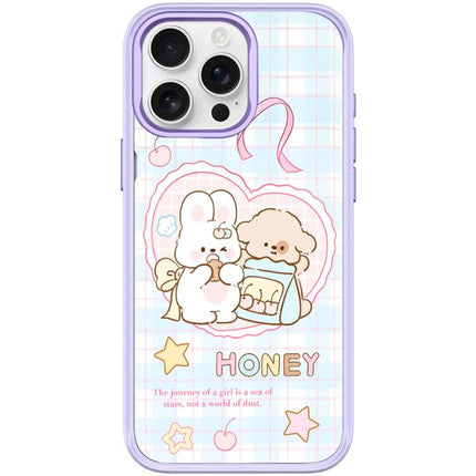 Adorable Love Rabbit Pattern Magnetic Phone Case, For iPhone 15 Pro Max, For iPhone 15 Pro