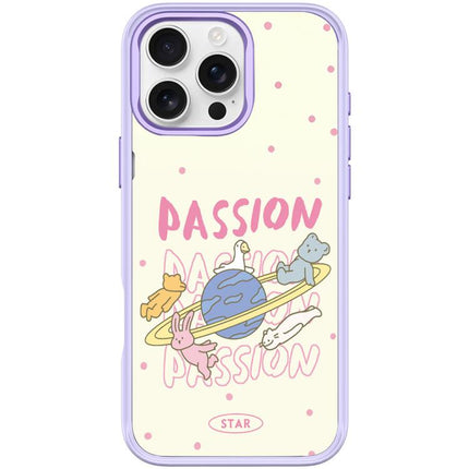 White Planet Pattern Magnetic Phone Case, For iPhone 16 Pro Max, For iPhone 16 Pro, For iPhone 16 Plus, For iPhone 16