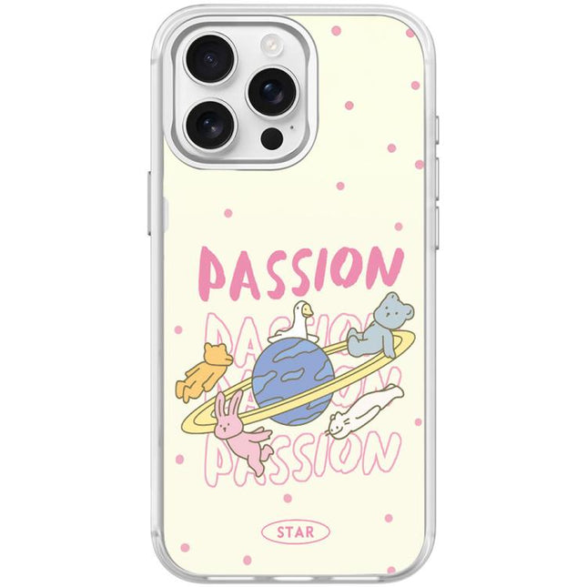 White Planet Pattern Magnetic Phone Case, For iPhone 15 Pro Max, For iPhone 15 Pro