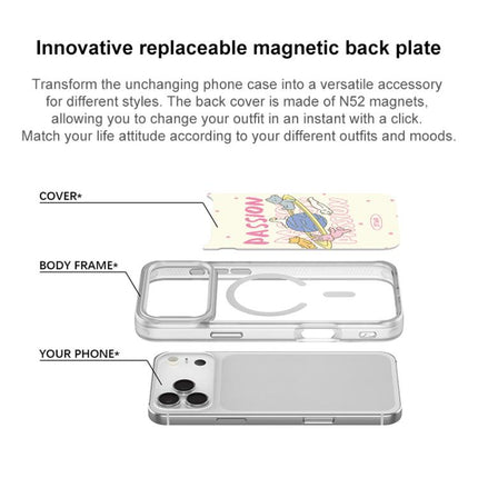 White Planet Pattern Magnetic Phone Case, For iPhone 17 Pro Max, For iPhone 17 Pro, For iPhone 17, For iPhone Air