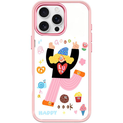Little Girl and Good Text Pattern Magnetic Phone Case, For iPhone 16 Pro Max, For iPhone 16 Pro, For iPhone 16 Plus, For iPhone 16