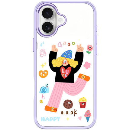 Little Girl and Good Text Pattern Magnetic Phone Case, For iPhone 16 Pro Max, For iPhone 16 Pro, For iPhone 16 Plus, For iPhone 16