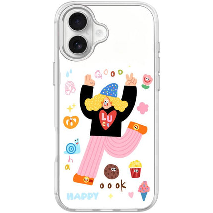 Little Girl and Good Text Pattern Magnetic Phone Case, For iPhone 16 Pro Max, For iPhone 16 Pro, For iPhone 16 Plus, For iPhone 16