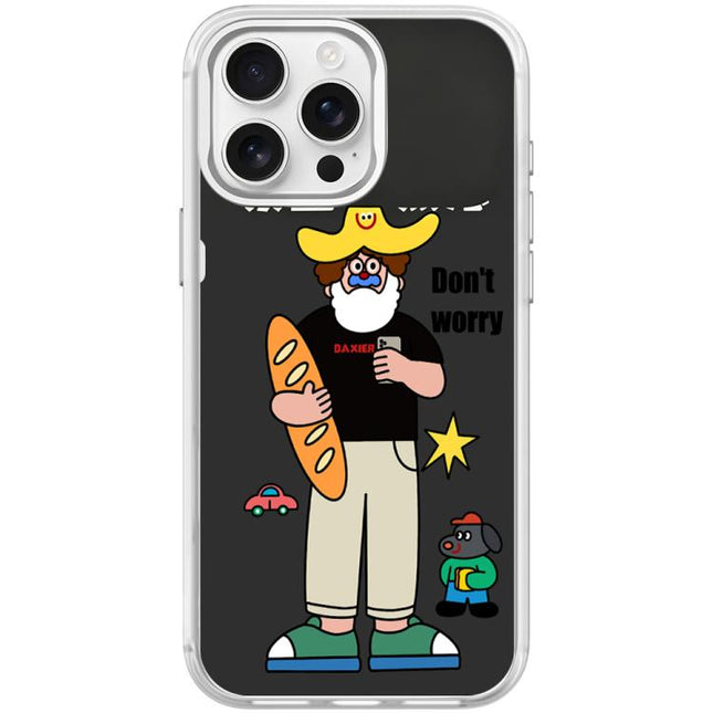 Not Anxiety Pattern Magnetic Phone Case, For iPhone 15 Pro Max, For iPhone 15 Pro