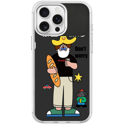 Not Anxiety Pattern Magnetic Phone Case, For iPhone 15 Pro Max, For iPhone 15 Pro