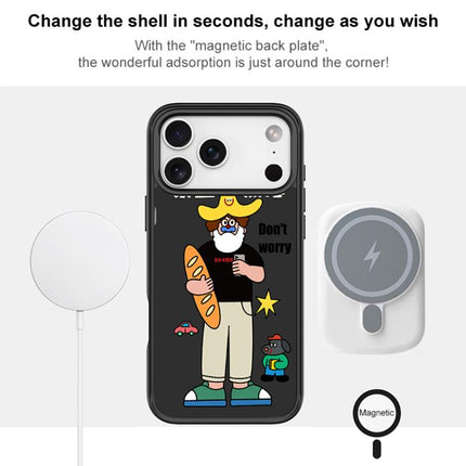 Not Anxiety Pattern Magnetic Phone Case, For iPhone 15 Pro Max, For iPhone 15 Pro