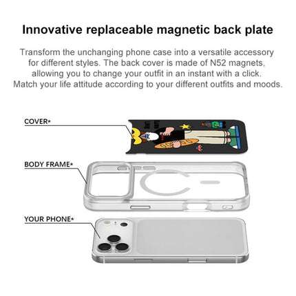 Not Anxiety Pattern Magnetic Phone Case, For iPhone 15 Pro Max, For iPhone 15 Pro