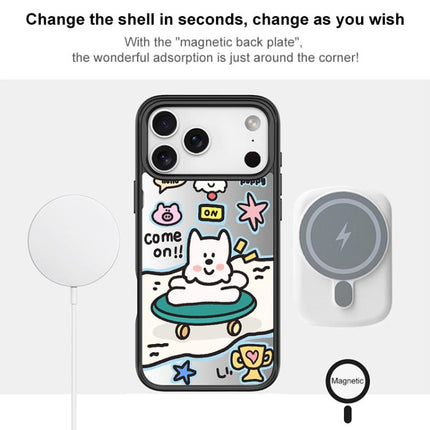 Happy Weekend Pattern Magnetic Phone Case, For iPhone 17 Pro Max, For iPhone 17 Pro, For iPhone 17, For iPhone Air