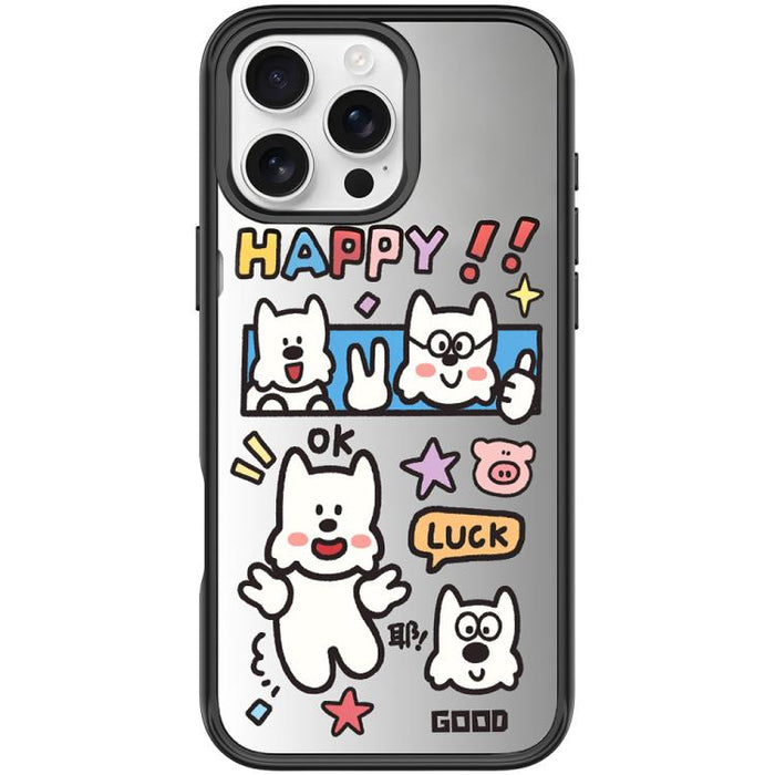 Good Day Pattern Magnetic Phone Case, For iPhone 16 Pro Max, For iPhone 16 Pro, For iPhone 16 Plus, For iPhone 16
