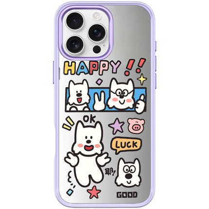 Good Day Pattern Magnetic Phone Case, For iPhone 16 Pro Max, For iPhone 16 Pro, For iPhone 16 Plus, For iPhone 16