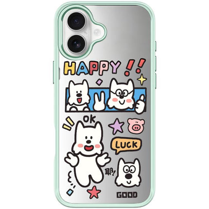 Good Day Pattern Magnetic Phone Case, For iPhone 16 Pro Max, For iPhone 16 Pro, For iPhone 16 Plus, For iPhone 16