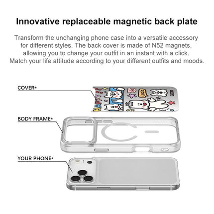 Good Day Pattern Magnetic Phone Case, For iPhone 16 Pro Max, For iPhone 16 Pro, For iPhone 16 Plus, For iPhone 16