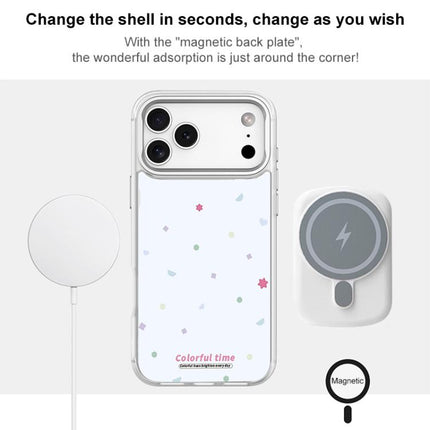Colorful Stars Pattern Magnetic Phone Case, For iPhone 15 Pro Max, For iPhone 15 Pro