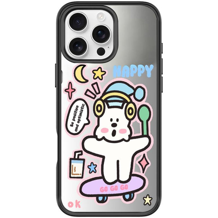 Skateboarding Dog Pattern Magnetic Phone Case, For iPhone 16 Pro Max, For iPhone 16 Pro, For iPhone 16 Plus, For iPhone 16
