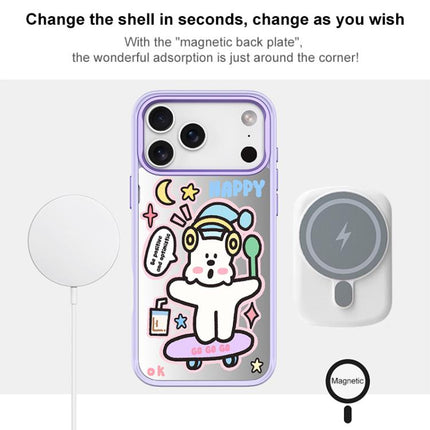 Skateboarding Dog Pattern Magnetic Phone Case, For iPhone 17 Pro Max, For iPhone 17 Pro, For iPhone 17, For iPhone Air