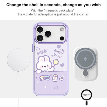 Good Luck Star Rabbit Pattern Magnetic Phone Case, For iPhone 16 Pro Max, For iPhone 16 Pro, For iPhone 16 Plus, For iPhone 16