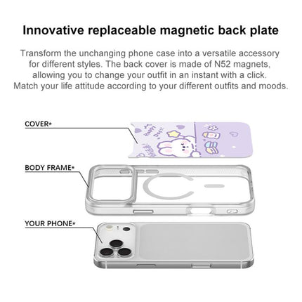 Good Luck Star Rabbit Pattern Magnetic Phone Case, For iPhone 15 Pro Max, For iPhone 15 Pro