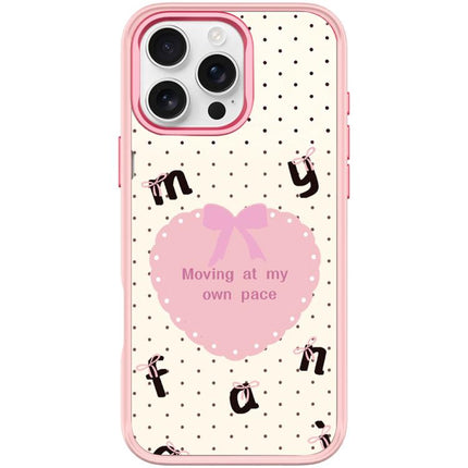 White Heart Pattern Magnetic Phone Case, For iPhone 16 Pro Max, For iPhone 16 Pro, For iPhone 16 Plus, For iPhone 16