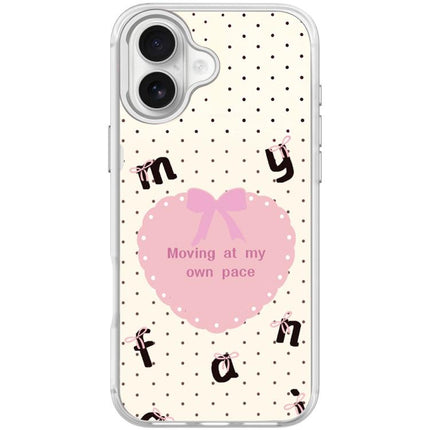 White Heart Pattern Magnetic Phone Case, For iPhone 16 Pro Max, For iPhone 16 Pro, For iPhone 16 Plus, For iPhone 16