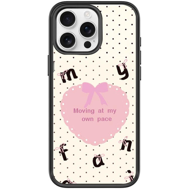 White Heart Pattern Magnetic Phone Case, For iPhone 15 Pro Max, For iPhone 15 Pro