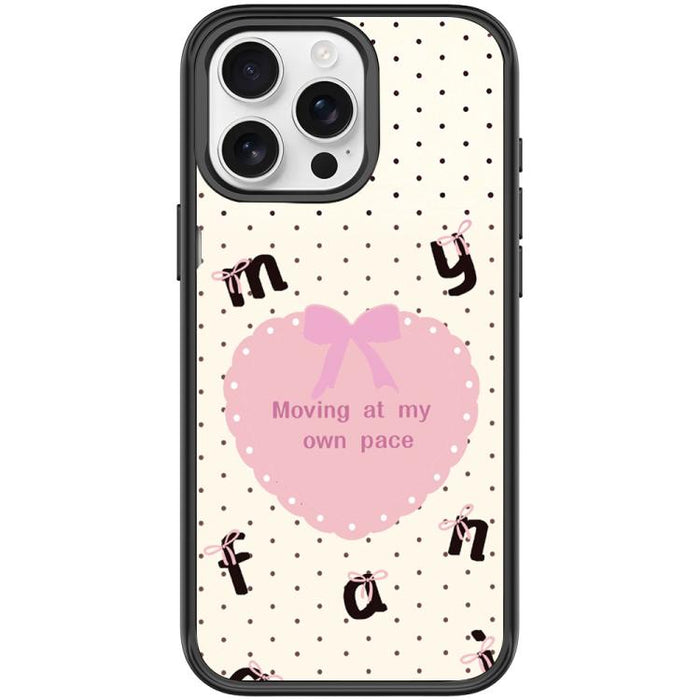 White Heart Pattern Magnetic Phone Case, For iPhone 15 Pro Max, For iPhone 15 Pro