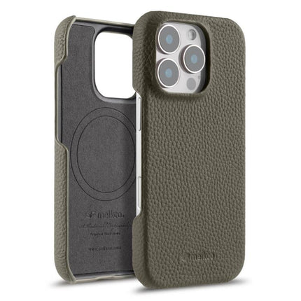 melkco Litchi Texture Magnetic Half Coverage Genuine Leather Phone Case, For iPhone 16 Pro, For iPhone 16, For iPhone 15 Pro Max