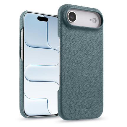 melkco Litchi Texture Magnetic Half Coverage Genuine Leather Phone Case, For iPhone 17, For iPhone Air, For iPhone 16 Pro Max