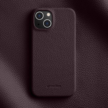 melkco Litchi Texture Magnetic Half Coverage Genuine Leather Phone Case, For iPhone 15 Pro, For iPhone 15, For iPhone 14