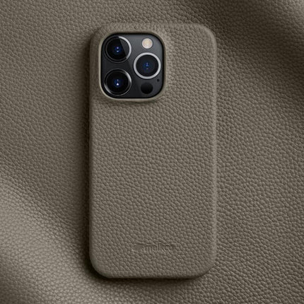 melkco Litchi Texture Magnetic Half Coverage Genuine Leather Phone Case, For iPhone 15 Pro, For iPhone 15, For iPhone 14
